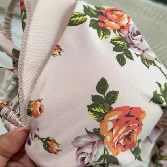 Aerie Light Pink Floral Bikini Top. NWT. - Picture 10 of 10